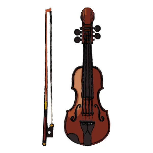 Violin music instrument — Stock Vector