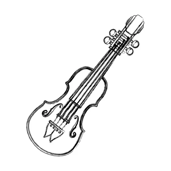 Instrumento de música de violín — Vector de stock