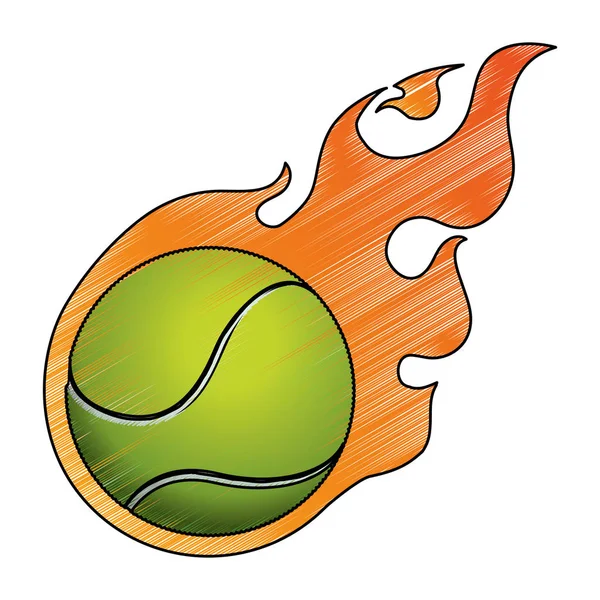 Balle de tennis jeu de sport — Image vectorielle