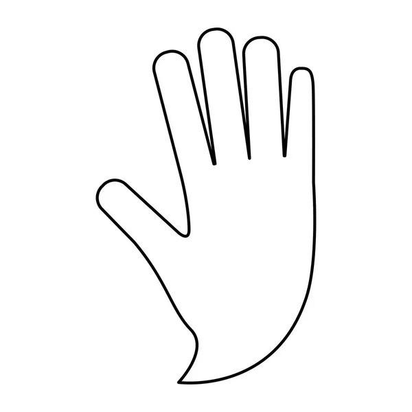 Símbolo de mano humana — Vector de stock