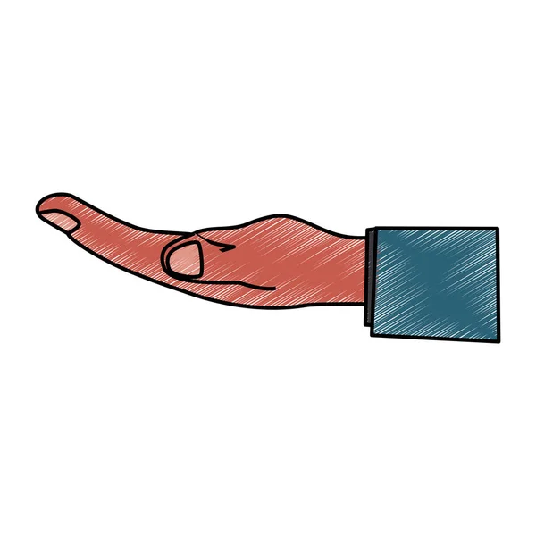 Símbolo de mano humana — Vector de stock