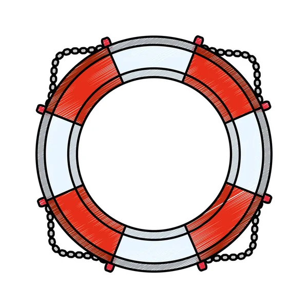 Nautical life ring — Stock Vector