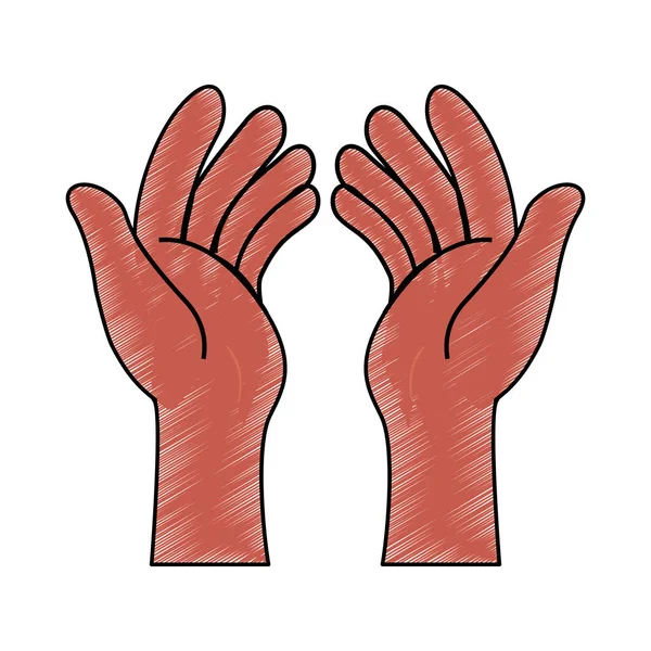 Symbol der menschlichen Hand — Stockvektor