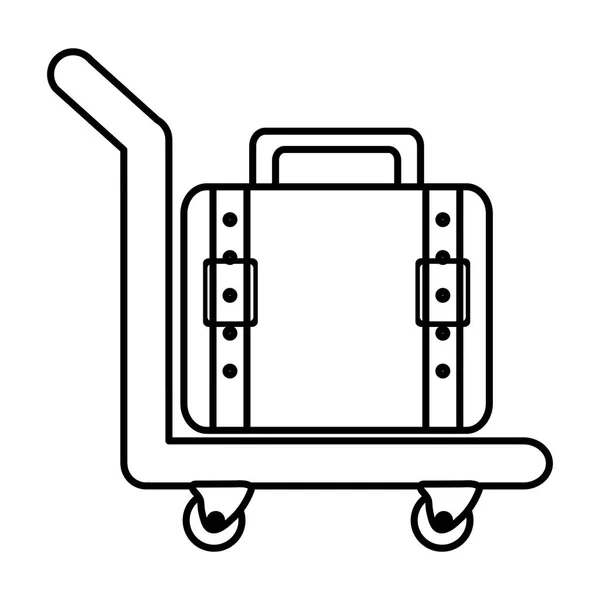 Viaje icono de la maleta — Vector de stock