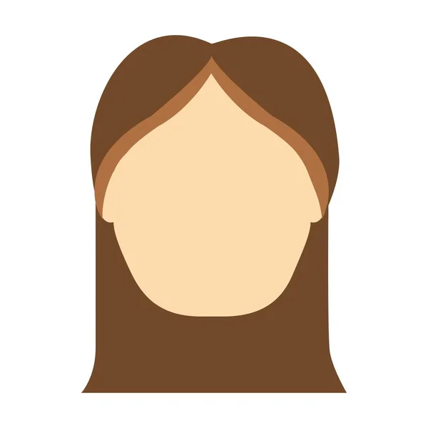 Icono de cara de mujer — Vector de stock