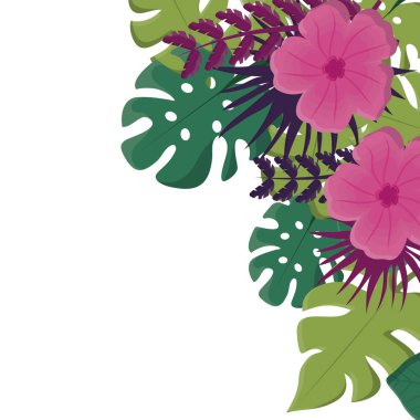 Tropikal çiçek tasarım