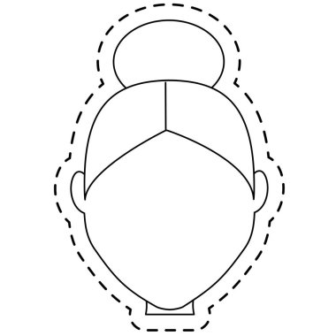 kadın karikatür simgesi