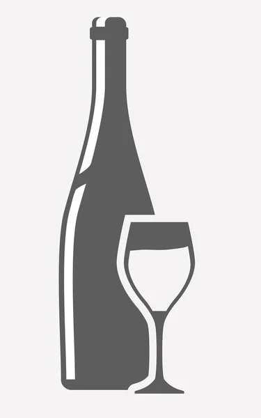 Icono de botella de vino — Vector de stock