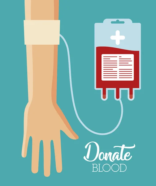 Diseño de sangre de donación — Vector de stock