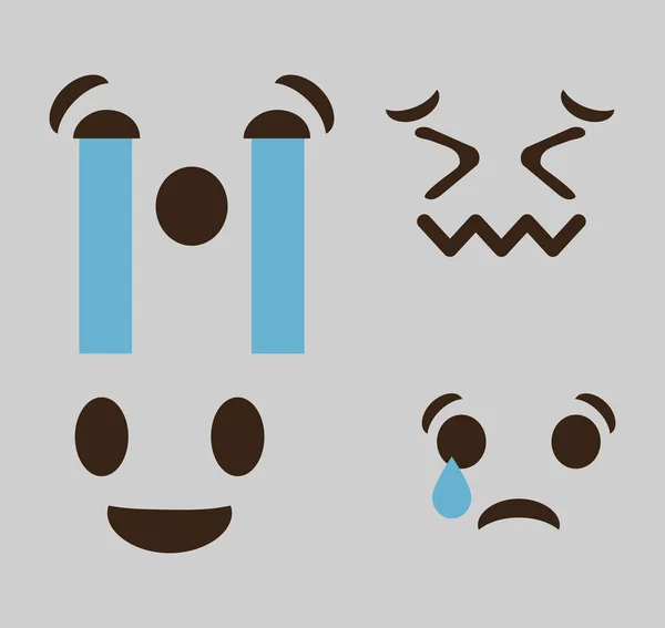 Emoticon cartoon gezicht pictogram — Stockvector