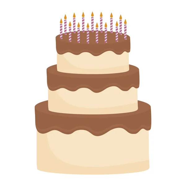 Icono de pastel de cumpleaños — Archivo Imágenes Vectoriales