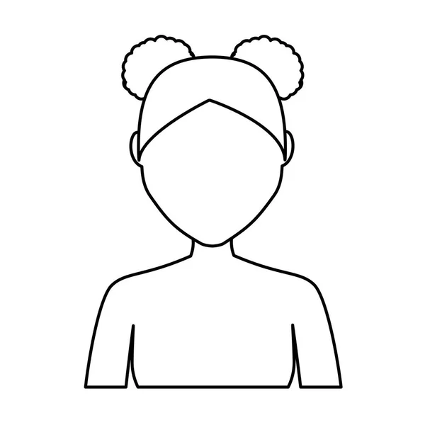 Menina desenho animado iconhappy menina — Vetor de Stock