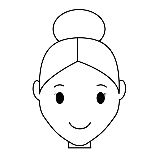 Ícone de desenho animado menina — Vetor de Stock