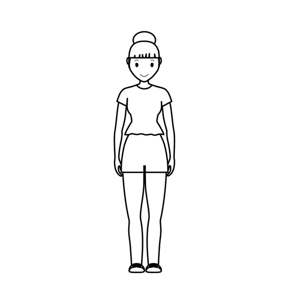 Icône de dessin animé fille — Image vectorielle