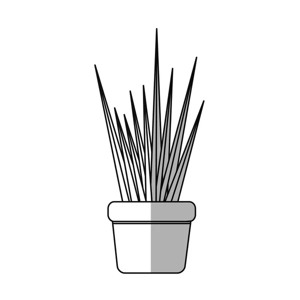 Planta en un icono de olla — Vector de stock