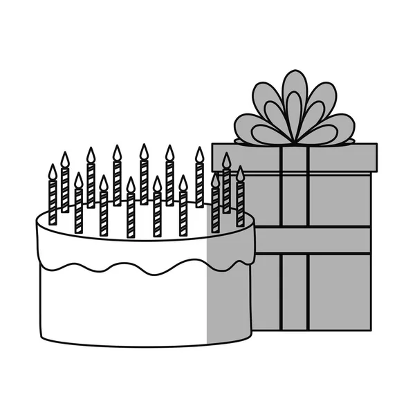 День народження торт значок — стоковий вектор