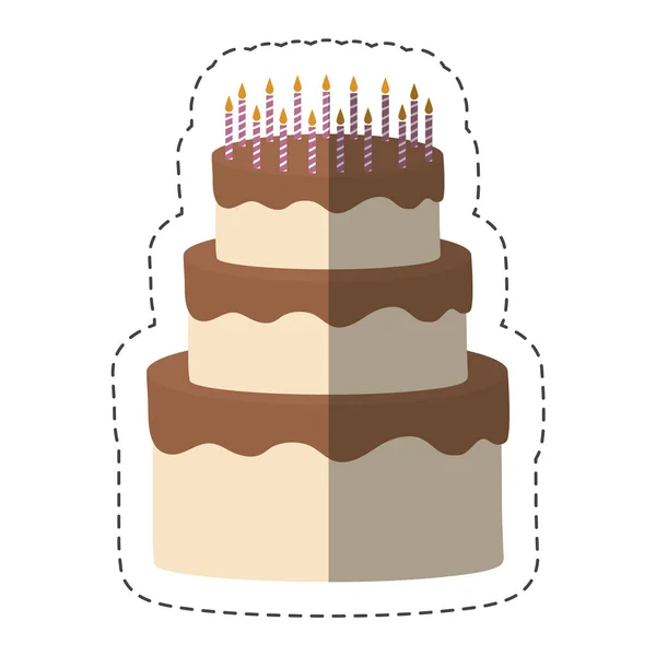 Projekt tortu urodzinowego — Wektor stockowy
