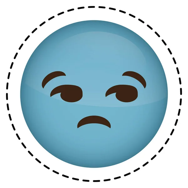Espressione faccia icona emoji — Vettoriale Stock
