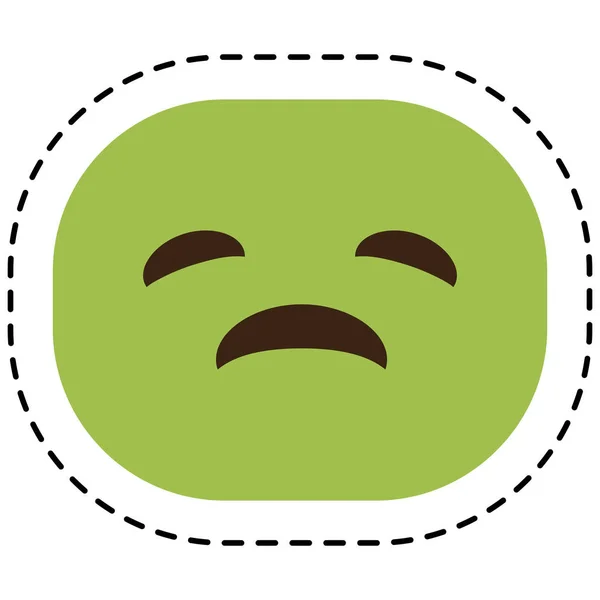 Kifejezés arc emoji ikon — Stock Vector