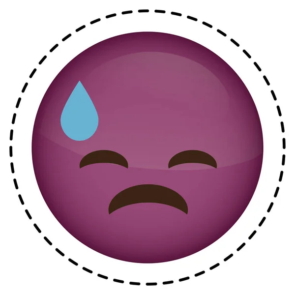 Ikony emoji twarz wyrażenie — Wektor stockowy