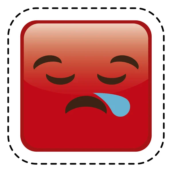 Ausdruck Gesicht Emoji-Symbol — Stockvektor