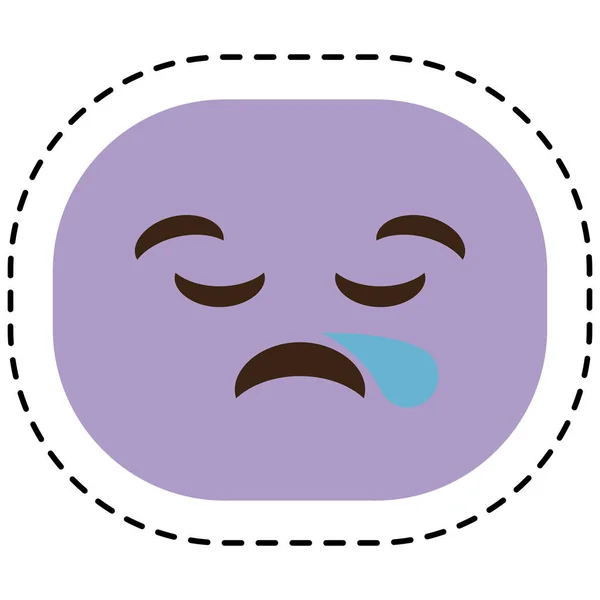 Uttryck ansikte emoji ikonen — Stock vektor
