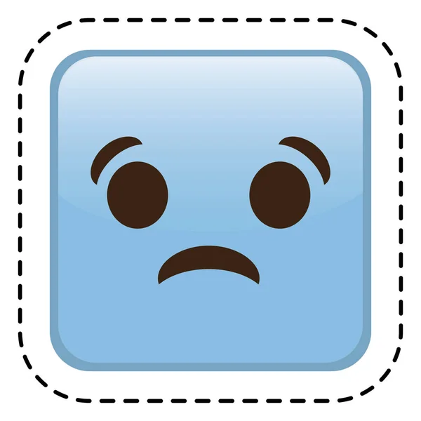 Expression face emoji icon — Stock Vector