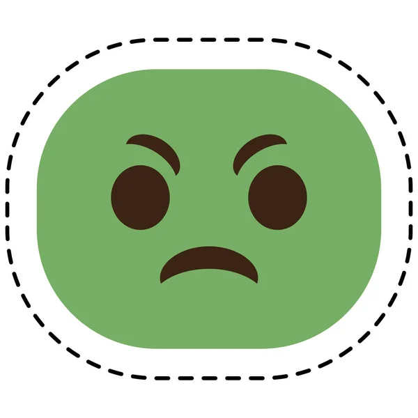 Expression face emoji icon — Stock Vector