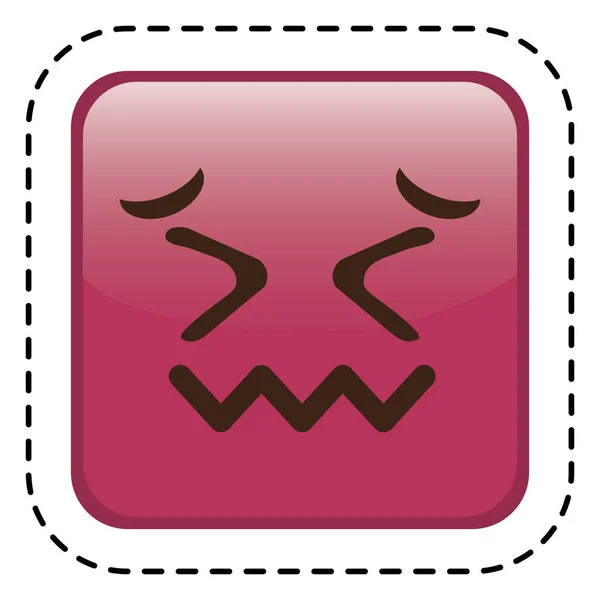 Expression face emoji icon — Stock Vector