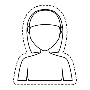 kadın karikatür simgesi