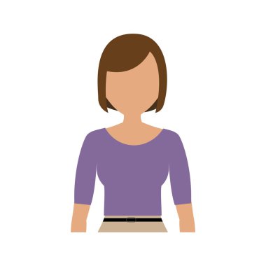 kadın karikatür simgesi