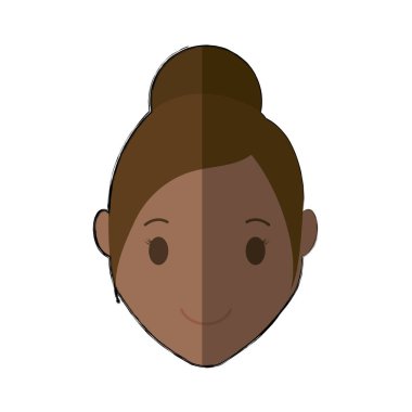 kadın karikatür simgesi