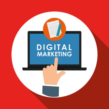 Düz resimde dijital pazarlama tasarım hakkında