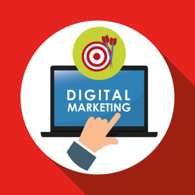 Düz resimde dijital pazarlama tasarım hakkında