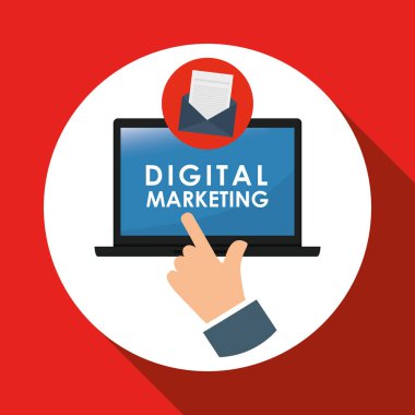 Düz resimde dijital pazarlama tasarım hakkında