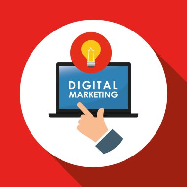 Düz resimde dijital pazarlama tasarım hakkında
