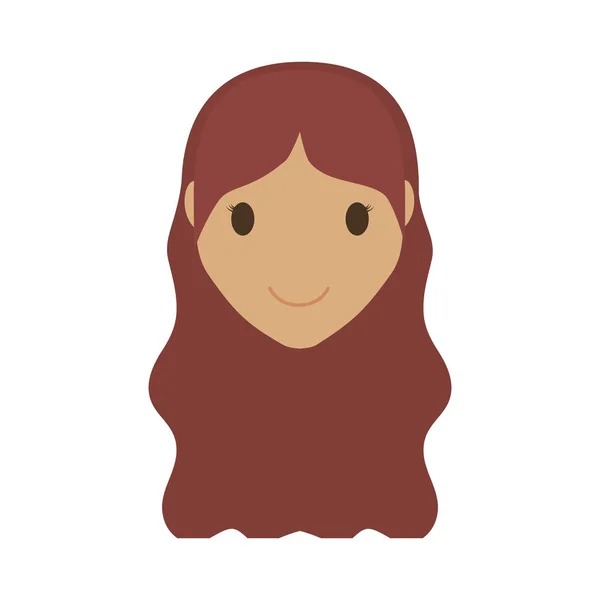 Mujer icono de dibujos animados — Vector de stock