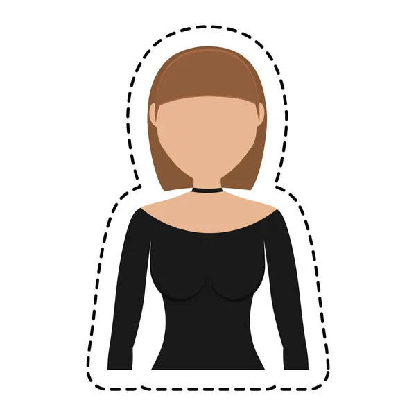 Woman cartoon icon — Stock Vector