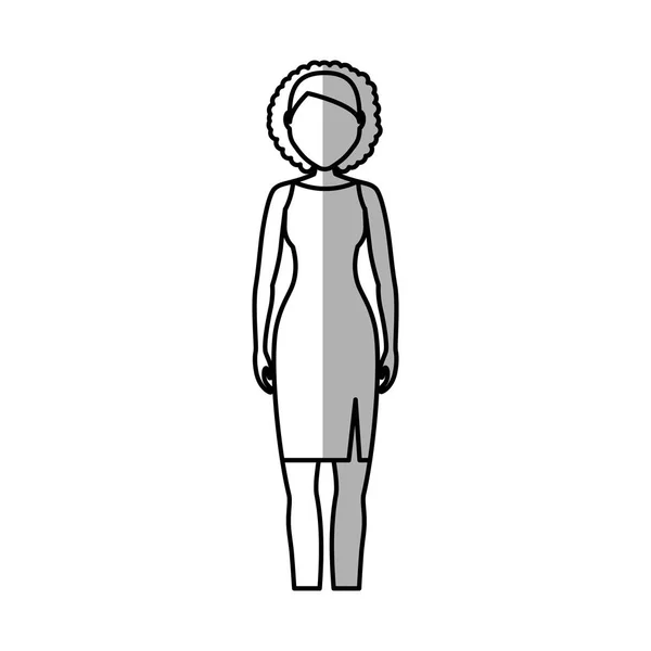 Mujer icono de dibujos animados — Vector de stock