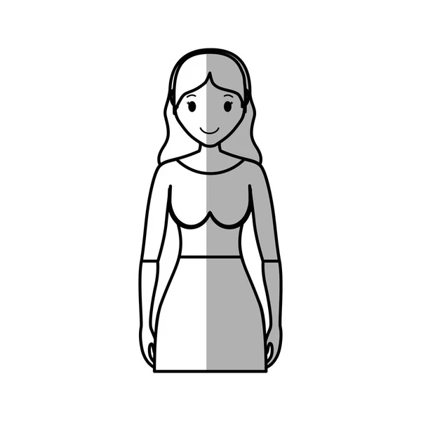 Mujer icono de dibujos animados — Vector de stock