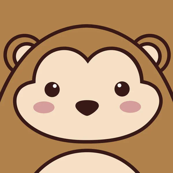 Icono de animal kawaii — Vector de stock