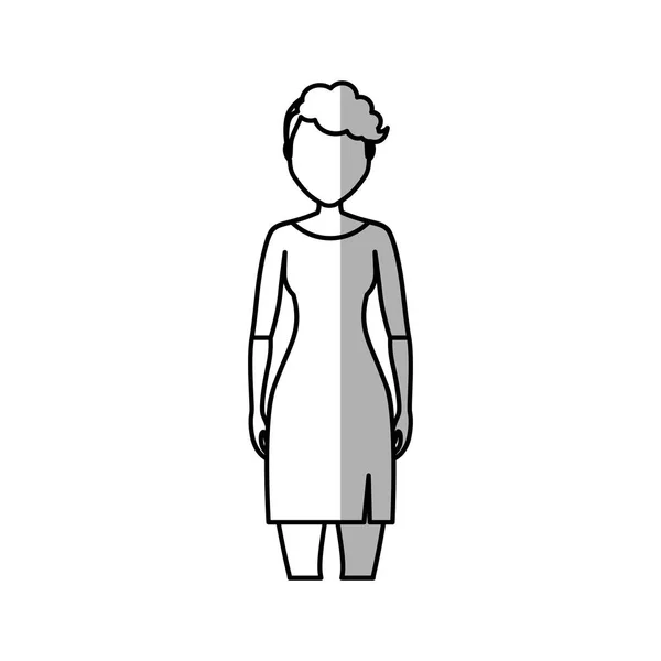 Εικονίδιο καρτούν γυναίκα — Διανυσματικό Αρχείο