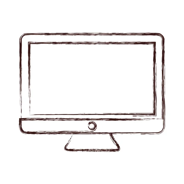 Monitor icono del ordenador — Vector de stock