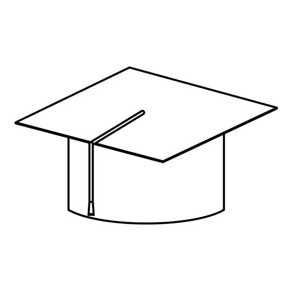 ไอคอนหมวกจบการศึกษา — ภาพเวกเตอร์สต็อก
