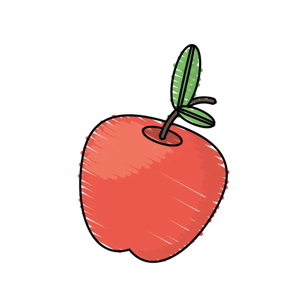 绘图的苹果水果食品 — 图库矢量图片