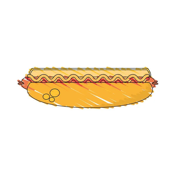 Desenho imagem de comida de cachorro-quente — Vetor de Stock