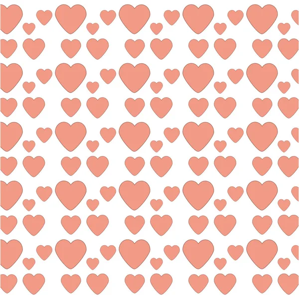 Coeur amour décoration motif sans couture — Image vectorielle