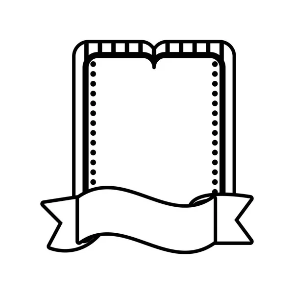 Étiquette ruban décoration gabarit contour — Image vectorielle