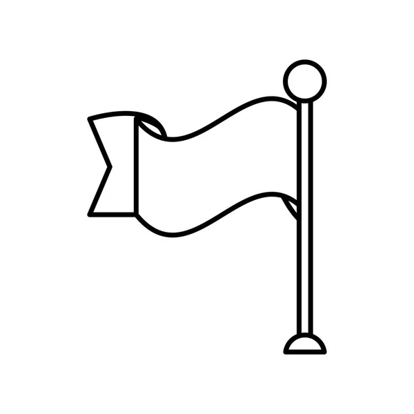 Línea de decoración de poste de cinta — Vector de stock