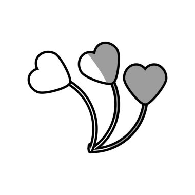 Balonlar romantizm aşk kalp